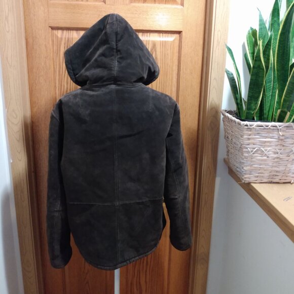 Jones New York Sport Women's Size L Faux Fur Lined Sude Brown Winter Jacket - Picture 11 of 13